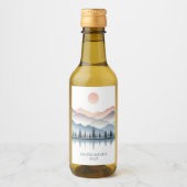 Mountain Lake Wedding Wijn Etiket (Voorkant)