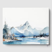 Mountain Lake Winter Sneeuw Landschap Wedding Gastenboek (Achterkant)