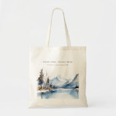 Mountain Lake Winter Sneeuw Landschap Wedding Tote Bag (Voorkant)