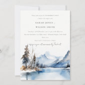 Mountain Lake Winter Sneeuwlandschap Verloving Kaart (Voorkant)