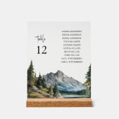 Mountain Lake Zitkaarten Tafelboventeken Acryl Bord (Voorkant)