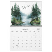Mountain Lakes and Streams Watercolors Kalender (Jan 2027)