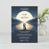 Mountain Lakeside Forest Outdoor Lake Bruiloft Kaart (Staand voorkant)