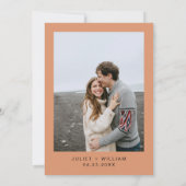 Mountain Lakeside Forest Outdoor Lake Bruiloft Save The Date (Achterkant)