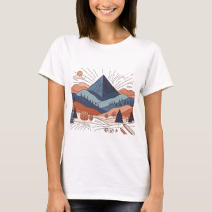 Mountain Landscape Art T-shirt voor vrouwen