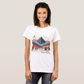 Mountain Landscape Art T-shirt voor vrouwen (Voorkant volledig)