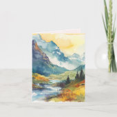 Mountain Landscape Bible Verse Coral Note Kaart (Voorkant)