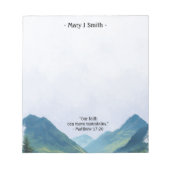 Mountain Landscape Bible Verse  Notitieblok (Voorkant)