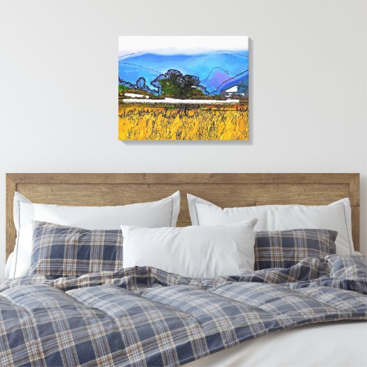 MOUNTAIN LANDSCAPE CANVAS AFDRUK (Insitu (Slaapkamer))