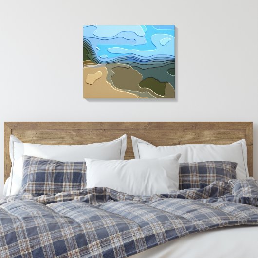 MOUNTAIN LANDSCAPE CANVAS AFDRUK (Insitu (Slaapkamer))