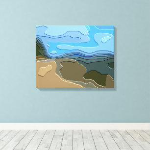MOUNTAIN LANDSCAPE CANVAS AFDRUK