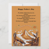 Mountain Landscape Forest Vaderdag Kort gedicht Feestdagenkaart (Voorkant)