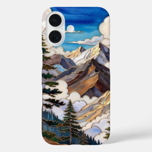 Mountain Landscape iPhone Case Nature ScenicDesign (Achterkant)