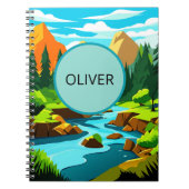 Mountain Landscape Notebook, Oliver Adventure Note Notitieboek (Voorkant)