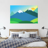 Mountain Landscape ontwerp Canvas Afdruk (Insitu (Slaapkamer))