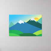 Mountain Landscape ontwerp Canvas Afdruk (Voorkant)