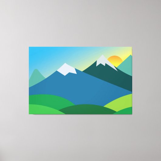 Mountain Landscape ontwerp Canvas Afdruk (Voorkant)