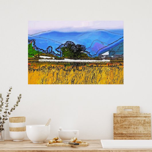 MOUNTAIN LANDSCAPE POSTER (Keuken)