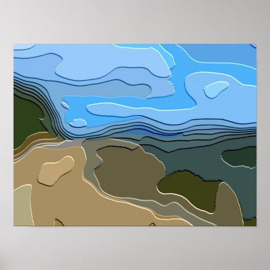 MOUNTAIN LANDSCAPE POSTER (Voorkant)