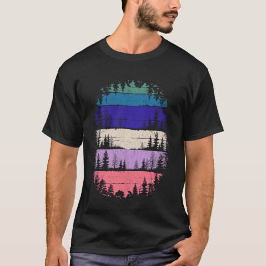 Mountain Landscape Reflection Forest Trees Outdoor T-shirt (Voorkant)