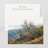 MOUNTAIN LANDSCAPE-uitnodiging (Voorkant / Achterkant)