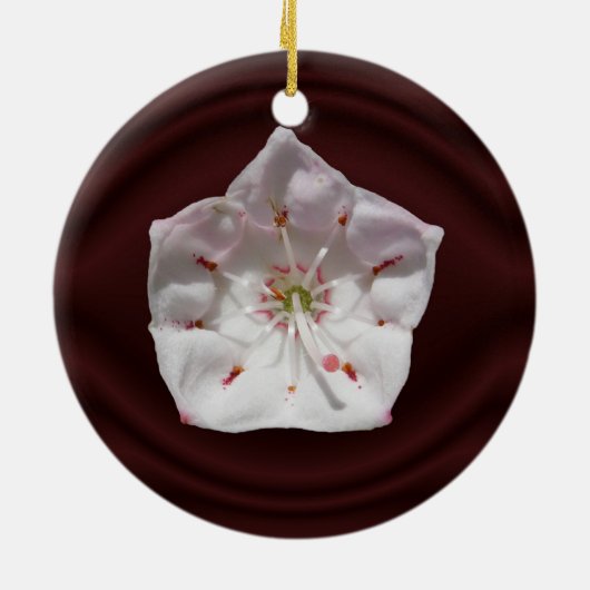 Mountain Laurel flower ~ sierent Keramisch Ornament (Achterkant)