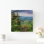 Mountain Laurel op Sunrise Vierkante Klok (Huis)