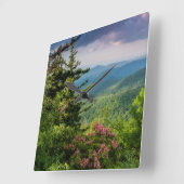 Mountain Laurel op Sunrise Vierkante Klok (Hoek)