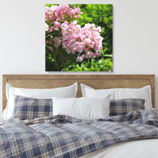 Mountain Laurel Pink Flowers Canvas (Insitu (Slaapkamer))