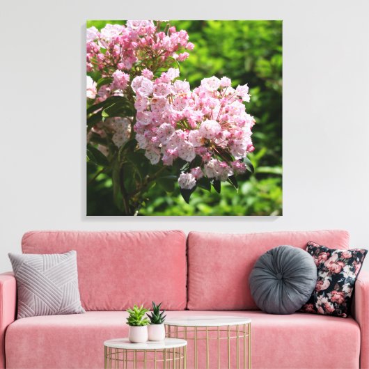  Mountain Laurel Pink Flowers Canvas Afdruk (Insitu (Woonkamer))