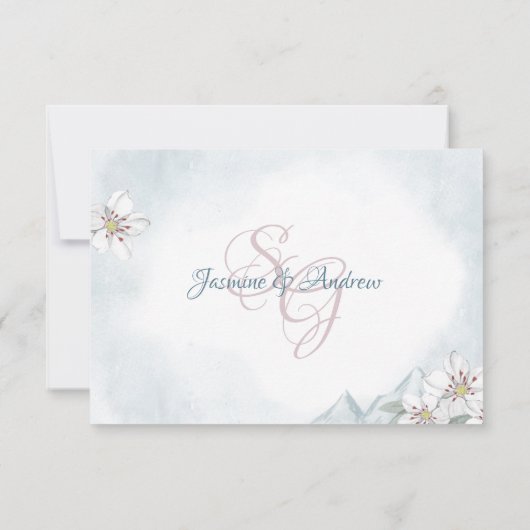 Mountain Laurel Wedding Response Kaart (Achterkant)