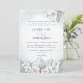 Mountain Laurel Wedding Waterverf Kaart (Staand voorkant)