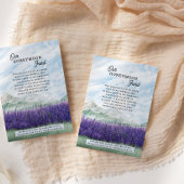 Mountain Lavender Bruiloft Huwelijksreis Fonds Informatiekaartje