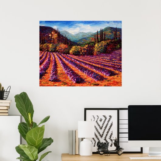 Mountain Lavender Home Poster (Thuiskantoor)
