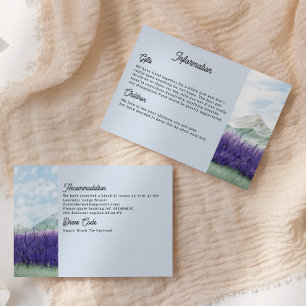 Mountain Lavender Huwelijksinformatie Informatiekaartje