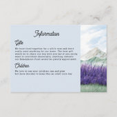 Mountain Lavender Trouwinformatie Informatiekaartje (Voorkant)