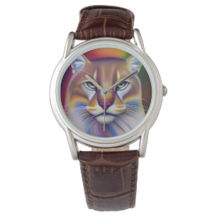 Mountain Lion Art Horloge