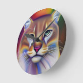 Mountain Lion Art Ronde Klok (Hoek)