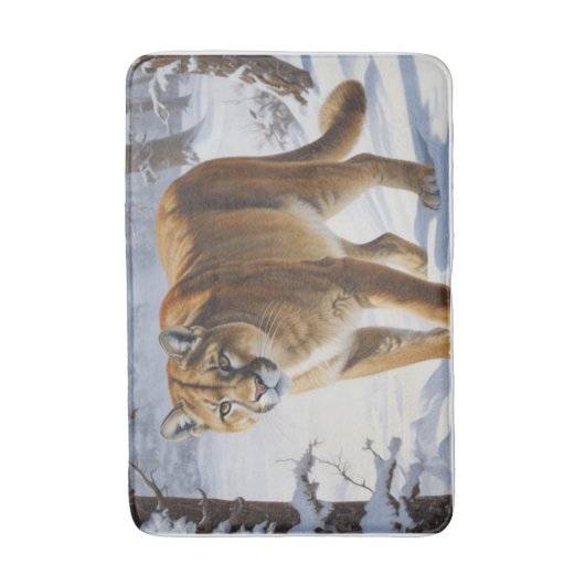 Mountain Lion Badmat (Voorkant Verticaal)