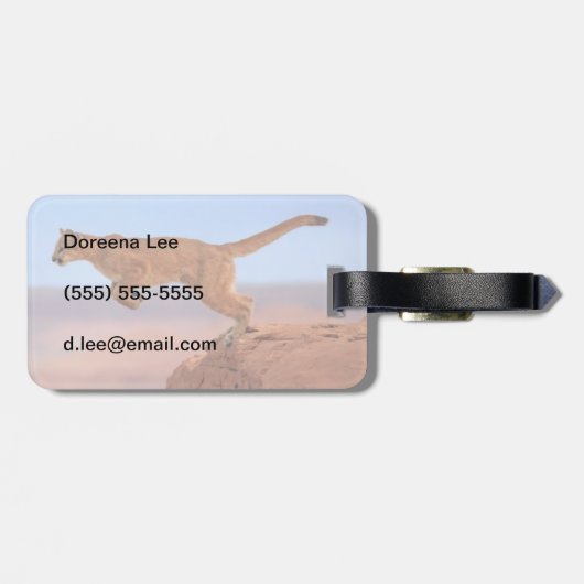 Mountain Lion Bagagelabel (Achterkant horizontaal)