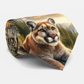 Mountain Lion Big Cat Stropdas (Opgerold)