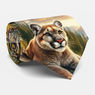 Mountain Lion Big Cat Stropdas