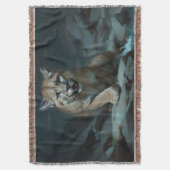 Mountain Lion bij een Rock Pool Deken (Voorkant Verticaal)