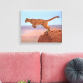 Mountain Lion Canvas Afdruk (Insitu (Woonkamer))