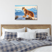 Mountain Lion Canvas Kunst (Insitu (Slaapkamer))