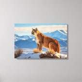 Mountain Lion Canvas Kunst (Voorkant)