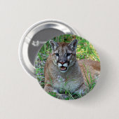 Mountain Lion Complaining Ronde Button 5,7 Cm (Voorkant /achterkant)