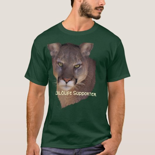 MOUNTAIN LION Cougar, Big Cat Wildlife T-shirt (Voorkant)