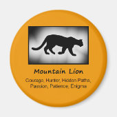 Mountain Lion Cougar Totem Animal Spirit betekenen Magneet (Voorkant)