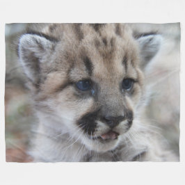 Mountain Lion Cub Fleece Deken